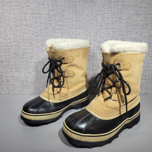 Sorel Caribou LY1000-281 Mens US Size 7 Faux Fur Waterproof Insulated Snow Boots - Picture 1 of 9